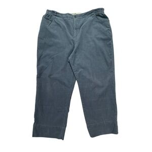 The Tog Shop Petites Corduroy Pants Women's 18P Blue Elastic Waist W212